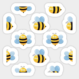 Cartoon Bees Sticker
